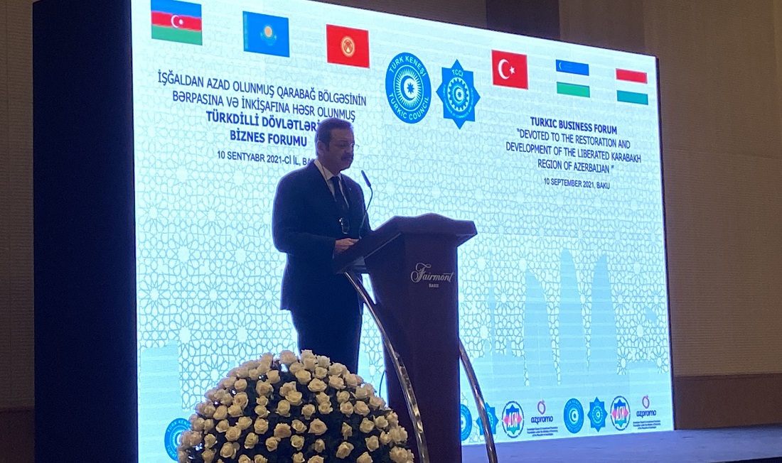 TOBB Başkanı Hisarcıklıoğlu, Türkiye-Azerbaycan İş Forumu’nda konuştu.